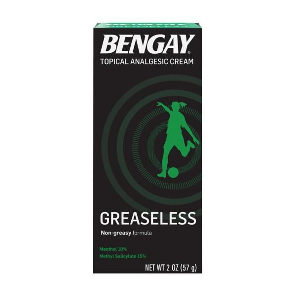 BENGAY Topical Analgesic Cream Greaseless Formula For Pain Relief, 57gm