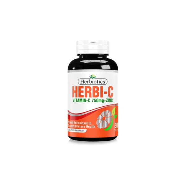 Herbiotics Herbi-C Vitamin-C 750 mg+Zinc Supports Immune Health 30 Tablets