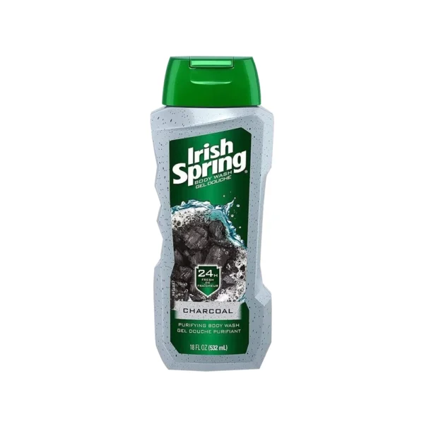 Irish Spring Charcoal Purifying Body Wash, Gel Douche Purifiant, 18 FL.OZ (532ml)