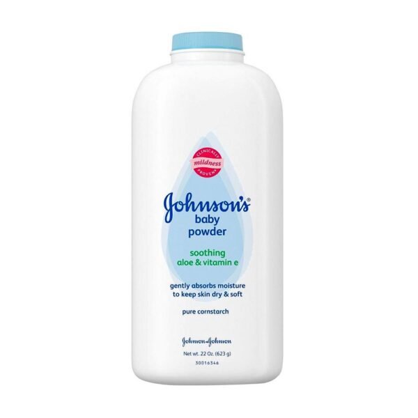 Johnsons Baby Powder Pure Cornstarch, Aloe & Vitamin E, 22 Ounce