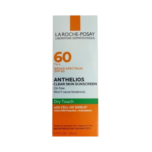 La Roche Posay Anthelios Clear Skin Sunscreen for Face, Oil-Free, SPF 60 1.7 Fl Oz