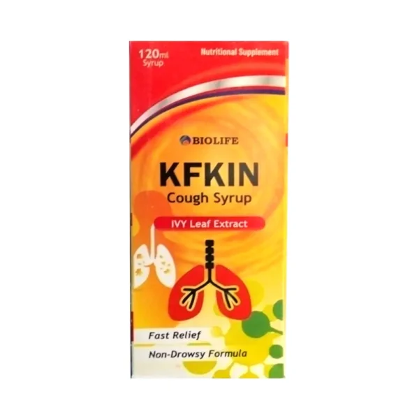 Bio-Life KFKIN Cough Syrup IVY Leaf Extract Fast Relief 120Ml