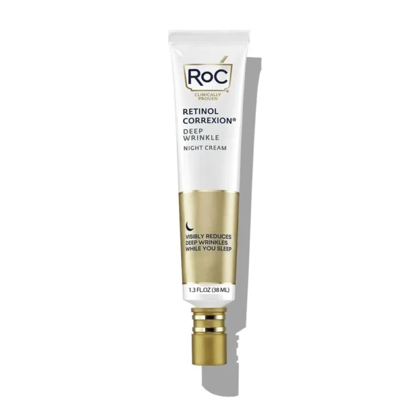 ROC Retinol Correxion Deep Wrinkle Night Bonus Vitamin C Serum Cream PM 1.3 Oz