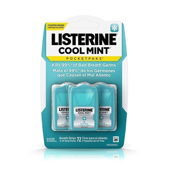 Listerine Cool Mint Pocketpaks 3 Packtes Of 24 Strips Each