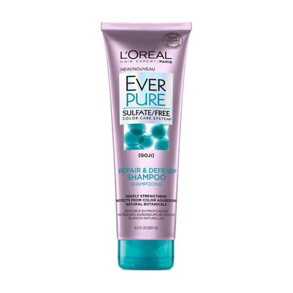 Loreal Ever Pure Repair & Defend Shampoo (deeply strengthens protects from color aggressors natural botaniclas) 8.5 Fl Oz 250ml