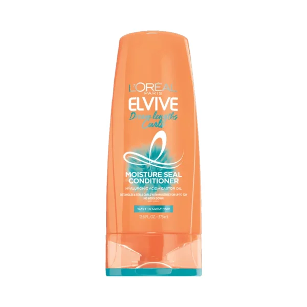 Loreal Paris Elvive Dream Lengths Curls, Moisture Seal Conditioner, Hyaluronic Acid & Castor Oil, 12.6 FL.OZ (375ml)