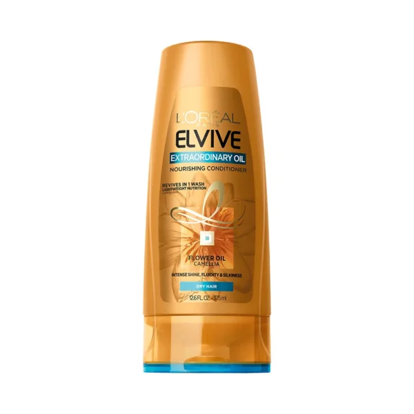 Loreal Paris Elvive Extraordinary Oil, Nourishing Conditioner, Intense Shine, Fluiduty & Silkiness For Dry Hair, 12.6 fl oz