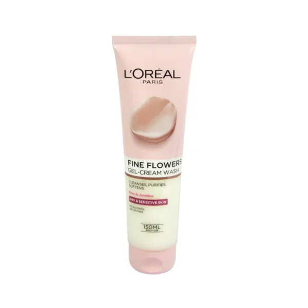 Loreal Paris Fine Flowers Gel-Cream Wash Rose & Sensitive Skin Cleansing Wash 150 ml