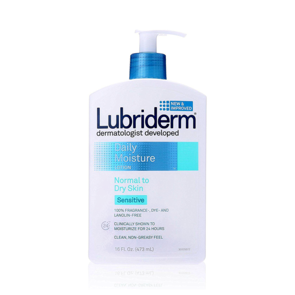 Lubriderm, Daily Moisture Lotion, Normal To Dry Skin, Clean Non Greasy Feel, 16 FL.OZ (473ml)