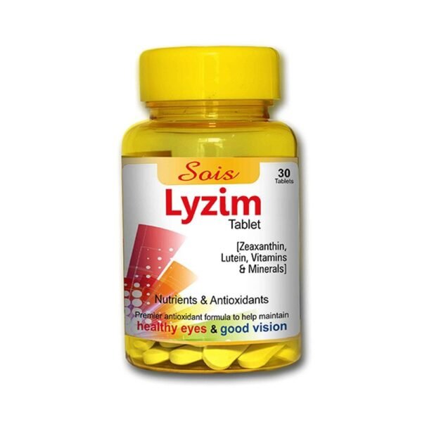 Sois Lyzim Tablet Zeaxanthin,Lutein,Vitamins & Minerals For Healthy Eyes and Good Vision 30 Tablets