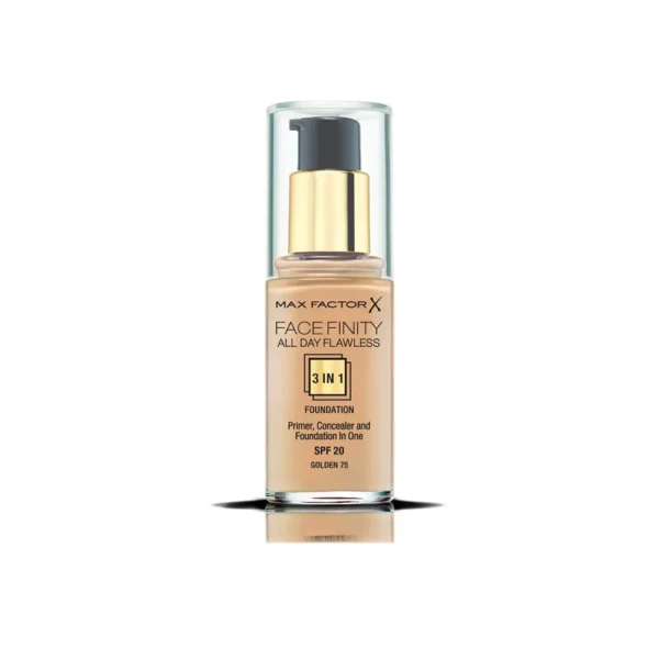 Max Factor Facefinity All Day Flawless 3in1 Liquid Foundation Golden 75