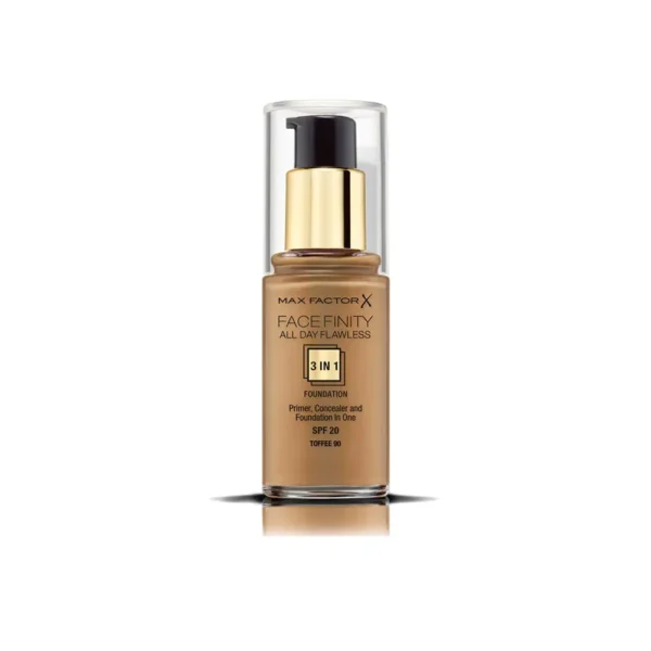 Max Factor Facefinity All Day Flawless 3in1 Liquid Foundation Toffee 90