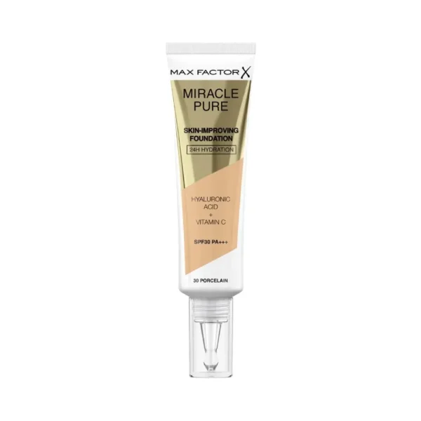 Max Factor Miracle Pure Skin Improving Foundation 24H Hydration 30 Porcelain