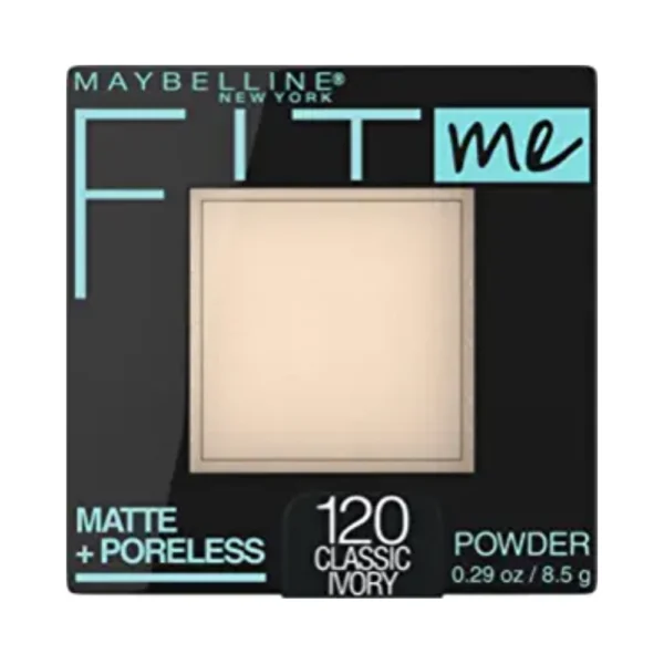 Maybelline New York Fit Me Matte + Poreless Powder, 120 Classic Ivory 0.29 Oz