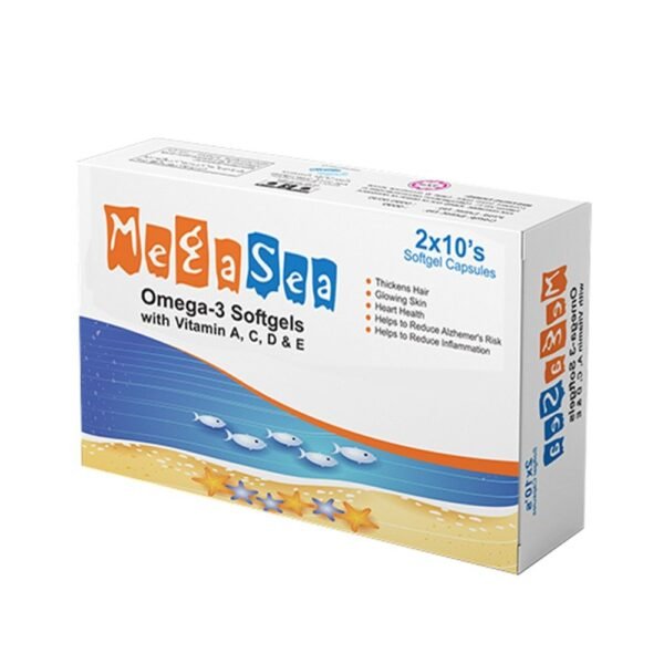 Sois Mega Sea Softgel Blister Omega 3 with Vitamin A, C, D & E 20 SoftGels