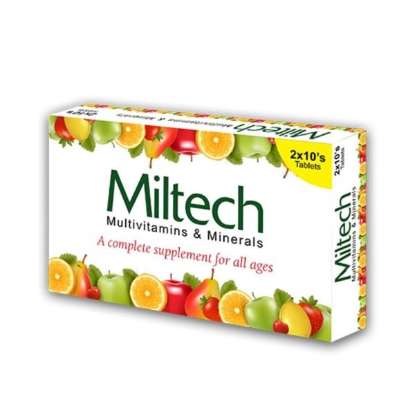 Sois Miltech Multivitamins & Minerals A Complete Supplement For All Ages 20 Tablets