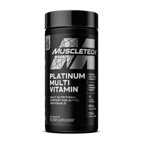 Muscletech, Essential Series Platinum Multi Vitamin Daily Nutrition Support For Active Individuals 90 Tablets