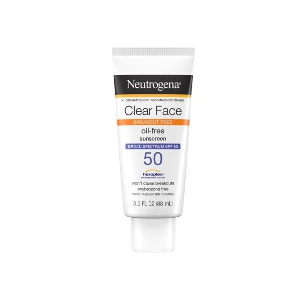 Neutrogena Clear Face (oil-free) Sunscreen with SPF 50, 3 FL Oz (88 ml)