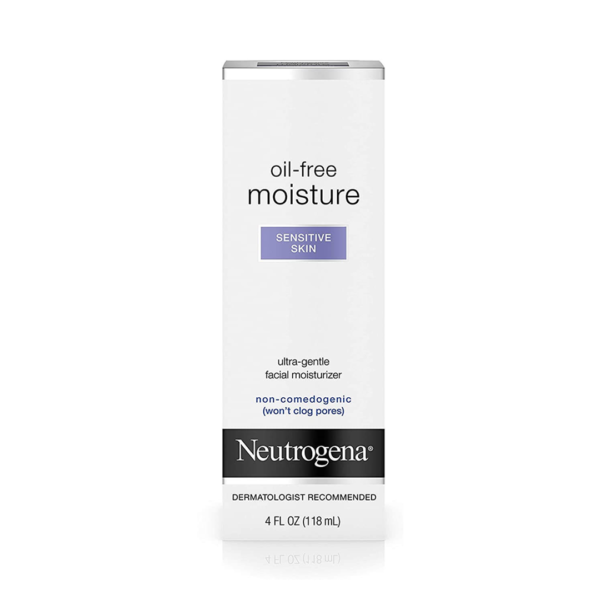 Neutrogena Oil Free Moisture Sensitive Skin, Ultra Gentle Facial Moisturizer, 4 FL Oz(118ml)