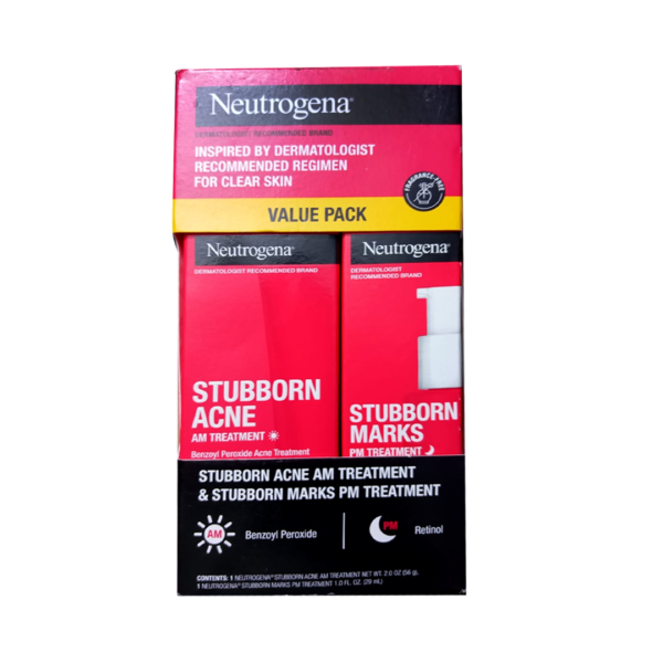 Neutrogena Stubborn Acne AM Treatment & Stubborn Marks PM Treatment, Value Pack