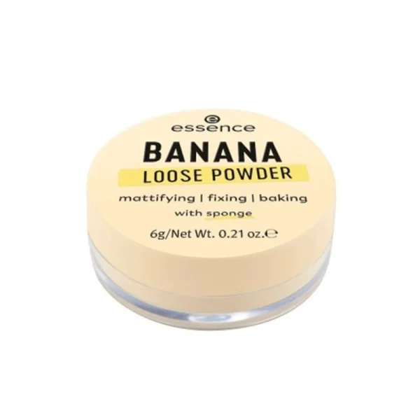 Essence Banana Loose Powder scattered to set makeup