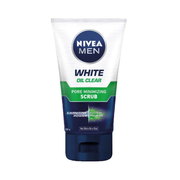 Nivea Men White Oil Clear Pore Minimizing Scrub Carnitine Power Kecilkan Pori Kulit No Skin Dry Out 100ml