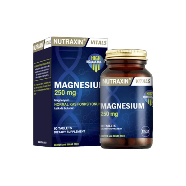 Nutraxin Vitals Magnesium 250mg Dietary Supplement 60 Tablets