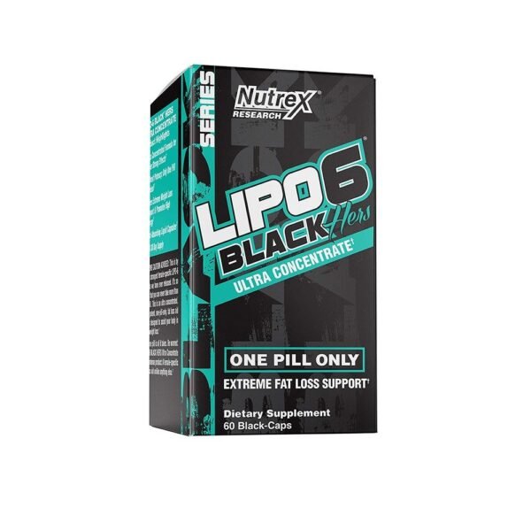 Nutrex Research Lipo 6 Black Hers, Dietary Supplement, 60 Black Capsules