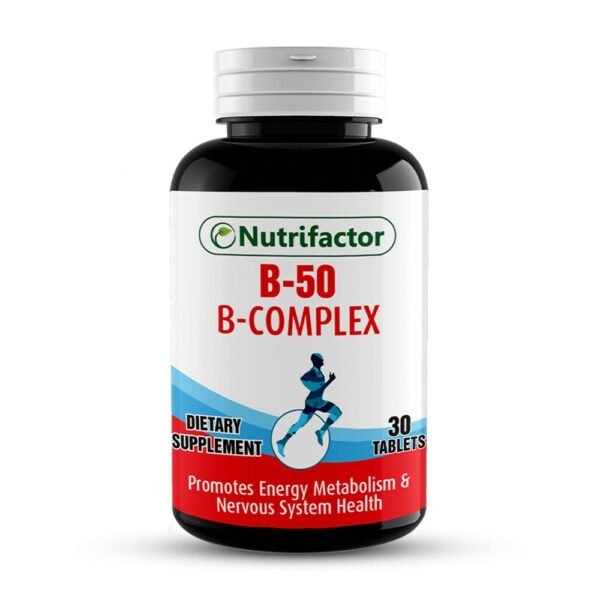 Nutrifactor B-50 B-Complex, 30 Tablets (Promotes Energy Metabolism & Nervous System Health)