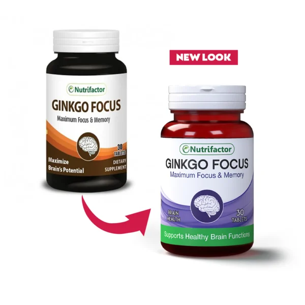 Nutrifactor Ginkgo Focus (Maxium Focus & Memory) 30 Tablets Maximize Brain’s Potential