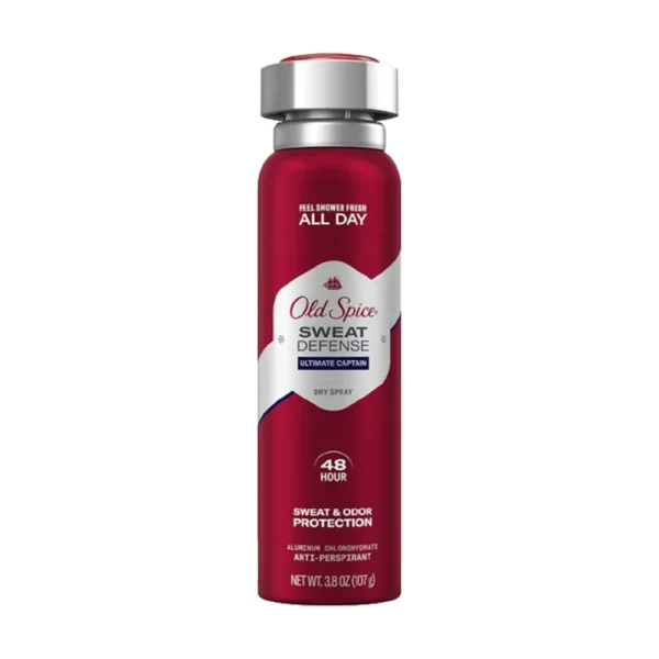 Old Spice Sweat Defense Ultimate Captain Dry Spray,Sweat & Odor Protection, Anti-Perspirant (feel shower fresh all day) 3.8 OZ (107g)