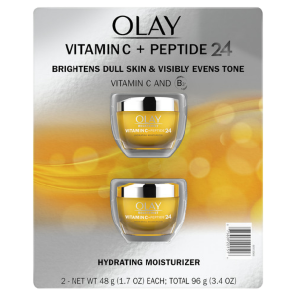 Olay Vitamin C + Peptide 24 Hydrating Moisturizer 96g (3.4 oz) Bundle