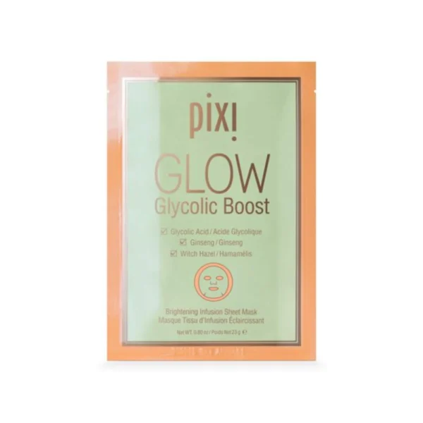 Pixi by Petra GLOW Glycolic Boost Brightening Face Sheet Mask – 3ct – 0.8oz