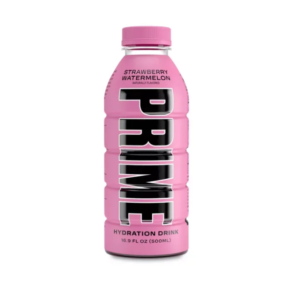 Prime Hydration Strawberry Watermelon Sports Drink 16.9 fl oz 500 ml Bottle