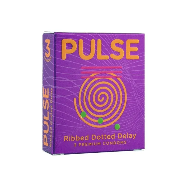 Pulse Ribbed Dotted Delay 3 Condoms