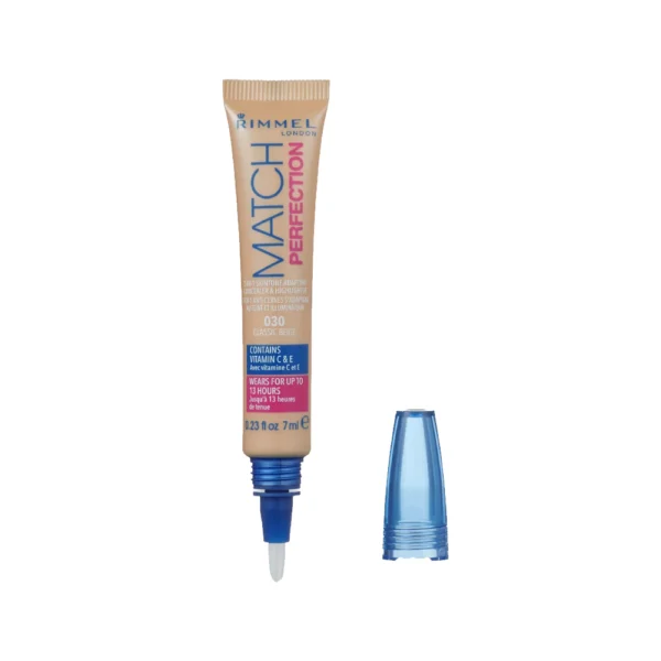 Rimmel Match Perfection Illuminating Concealer Shade 030 Classic Beige 7 Ml