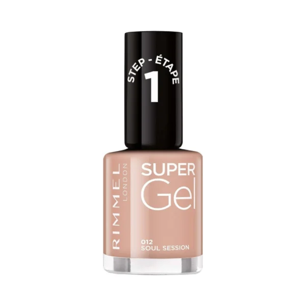 Rimmel Super Gel by Kate Gel Nail Varnish Without UV/LED Sealing Shade 012 Soul Session 12 ml