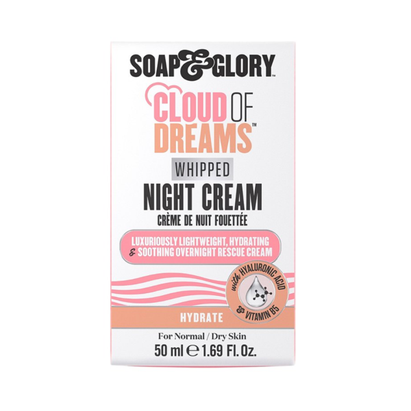 Soap & Glory Cloud Of Dreams Whipped Night Cream Hydrate With Hyaluronic Acid 1.69 Fl Oz