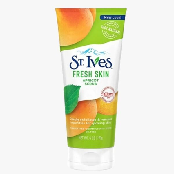 St. Ives Fresh Skin Apricot Scrub (Deeply Exfoliates & Removes Impurities For Growing skin) , 6 oz