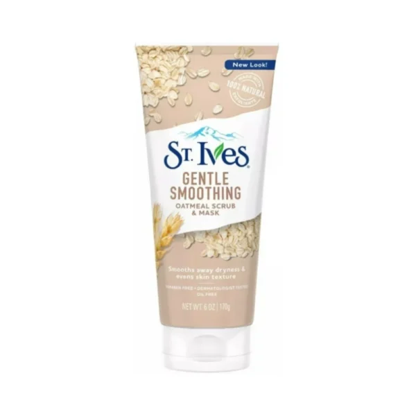 St. Ives Gentle Smoothing Oatmeal Scrub & Mask (Smooths Away Dryness and Evens Skin Texture) 6 oz (170g)