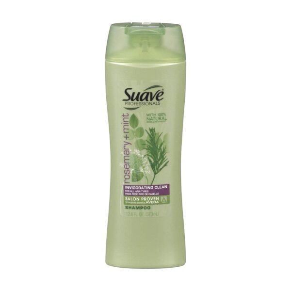 Suave Professionals Rosemary + Mint Shampoo, Invigorating Clean, 12.6 Fl.OZ (373ml)