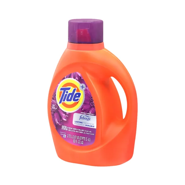 Tide Plus Febreze Freshness, Fracheur Durable, 59 Loads Brassees, Clean Liquid Laundry Detergent, (2.72 L) 92 FL.OZ LIQ