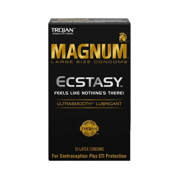 Trojan Premium Large Size Condoms Ecstasy Fell Like Nothings There 10 Lubricant Condoms