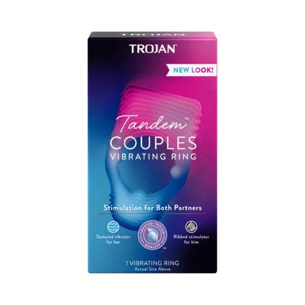 Trojan Tandem Couple Vibrating Ring Simulation For both Partners 1 Vibrating Ring Actual Size