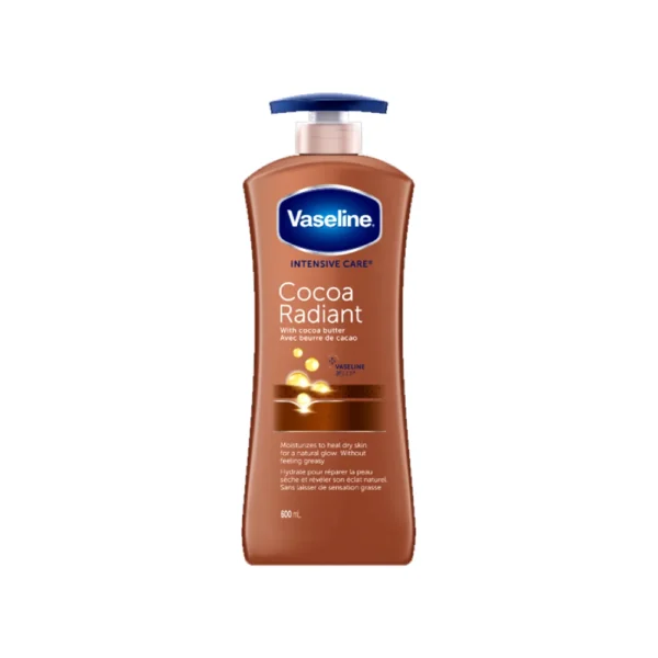 Vaseline Intensive Care Cocoa Radiant Body Lotion, 20.3 FL Oz (600ml)