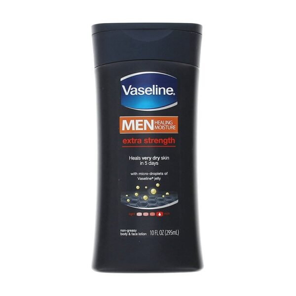 Vaseline Men Healing Moisture Body Lotion Extra Strength, 10 oz (295)