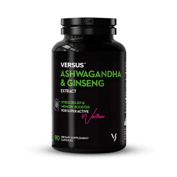 Versus Ashwagandha & Ginseng Extract Stress Relief And Memory Booster, 90 Capsules