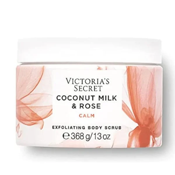 Victorias Secret Calm Coconut Milk & Rose Exfoliating Body Scrub, 13 Oz