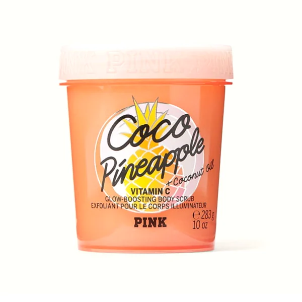 Victorias Secret Coco Pineapple Vitamin C Glow Boosting Body Scrub Pink 10 OZ (283g)