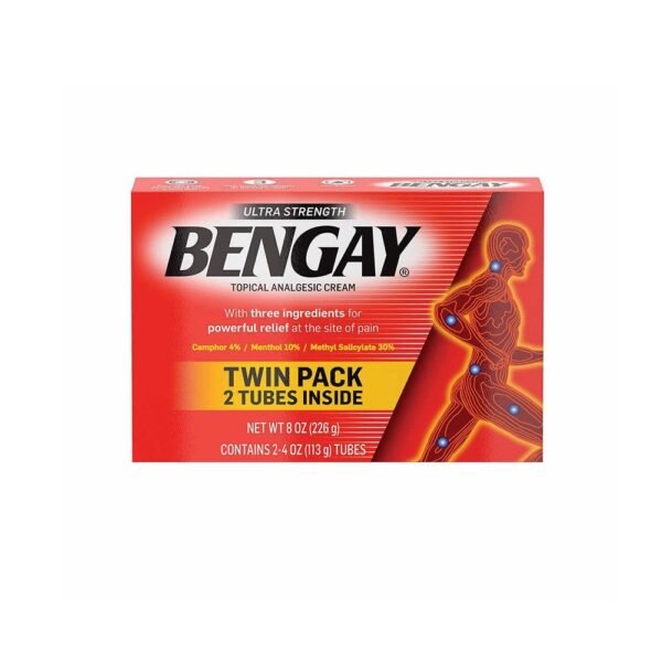 Bengay Ultra Strength Topical Analgesic Cream Pain Relieving Cream 2-4 Oz Twin Pack